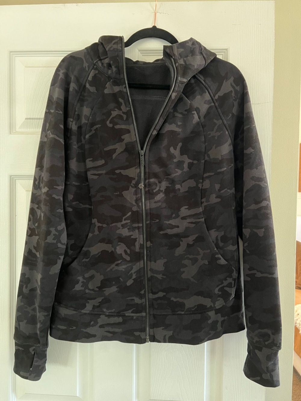 lululemon athletica Black Camo Lightweight Hoodie Jacket